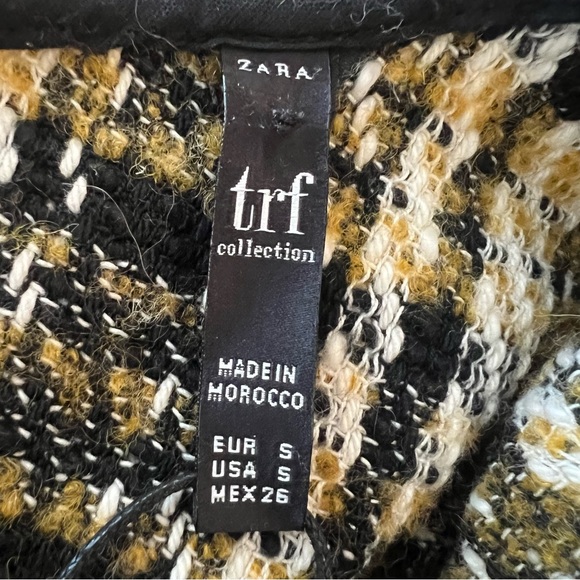 ZARA TRF Collection Textured tweed Wool Blend Top - Picture 4 of 5